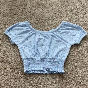 Light Blue Crop Top